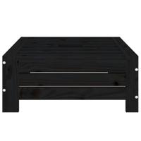 Parasolvoetbedekking massief grenenhout zwart - thumbnail