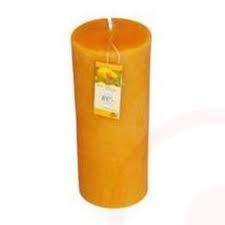 Glad afgewerkte bijenwas stompkaars Ø4.8 x 14 cm - 1 kaars