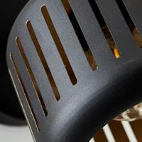 Brilliant Zwarte wandlampTyas zwart met goud - 99941/86 - thumbnail