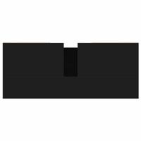 Badkamerkast 80x33x60 cm bewerkt hout zwart - thumbnail