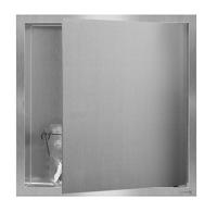 Looox BoX nis - 30x30x10cm - inbouw - met deur - rvs geborsteld BOX30D10 - thumbnail