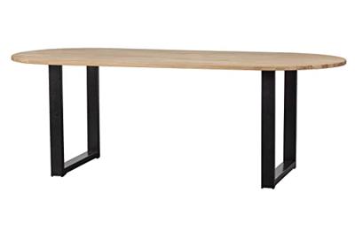 WOOOD Ovale Eettafel 'Tablo' met U-poot, 220 x 90cm