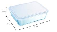 Pyrex Cook en Freeze schaal met deksel 22x17x6cm 1,5 liter - thumbnail