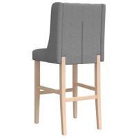 Barstoelen 2 st massief rubberhout en stof - thumbnail