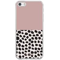 iPhone 5/5S/SE siliconen hoesje - Pink dots - thumbnail