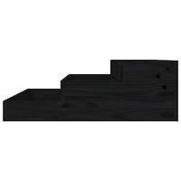 Plantenbak 78x78x27 cm massief grenenhout zwart - thumbnail