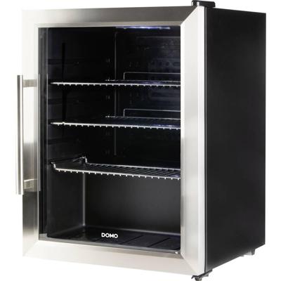 DOMO DO91609BK Partykoelkast Energielabel: D (A - G) 60 l Staand apparaat Zwart, RVS (geborsteld)