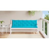 Bankkussens 2 st 180x50x7 cm stof turquoise - thumbnail