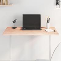 Tafelblad natuurlijke rand 80x40x2 cm massief eikenhout - thumbnail