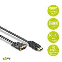 goobay 51961 DisplayPort/DVI-D adapterkabel, 2m zwart - thumbnail