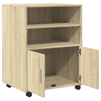 Rolkast 60x48x81 cm bewerkt hout sonoma eikenkleurig
