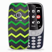 Nokia 3310 (2017) TPU bumper Zigzag Groen - thumbnail