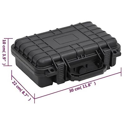 VidaXL Flightcase draagbaar 30x22x10 cm pp zwart - thumbnail