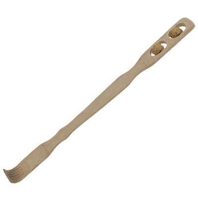 Rugkrabber met massagerollen bamboe 46cm