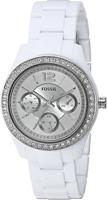 Horlogeband Fossil ES3813 Kunststof/Plastic Wit 18mm - thumbnail