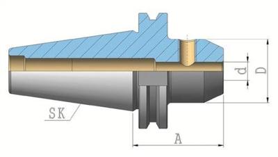 Promat/Tecwerk Vlakken-spanhouder | DIN 69871AD weldon | span-d. 32 mm | SK40 | uitkraaglengte 65 mm - 4000833746