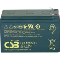 CSB Battery EVX 12120 Loodaccu 12 V 12 Ah Loodvlies (AGM) (b x h x d) 151 x 100 x 98 mm Kabelschoen 6.35 mm Cyclusbestendig, Onderhoudsvrij, Geringe - thumbnail