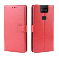 Retro Crazy Horse textuur horizontale Flip lederen case voor ASUS Zenfone 6 ZS630KL met houder & kaartsleuven & fotolijstjes (rood) - thumbnail
