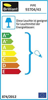 Brilliant lamp Pijp hanglamp 1-licht zink antiek