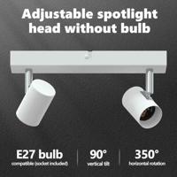 VidaXL Plafondspot met schijnwerpers wit 26 x 6,5 x 11,5 cm metaal - thumbnail