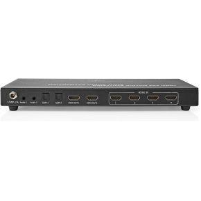 HDMI Matrix-Switch | 2 x 4-Poorts | 4x HDMI Input | 1x Optisch S/PDIF / 2x 3,5 mm / 2x HDMI Output | 4K@60Hz | 18 Gbps | Afstandbestuurbaar | Metaal | Antraciet HDMI Matrix-Switch | 2 x 4-Poorts | 4x HDMI Input | 1x Optisch S/PDIF / 2x 3,5 mm / 2x HDMI Output | 4K@60Hz | 18 Gbps | Afstandbestuurbaar | Metaal | Antraciet