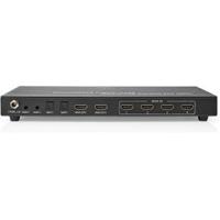 HDMI Matrix-Switch | 2 x 4-Poorts | 4x HDMI Input | 1x Optisch S/PDIF / 2x 3,5 mm / 2x HDMI Output | 4K@60Hz | 18 Gbps | Afstandbestuurbaar | Metaal | Antraciet - thumbnail