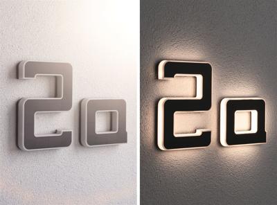 Paulmann 94650 Solar Hausnummer a Huisnummerlamp op zonne-energie Energielabel: A (A - G) Warmwit Zwart