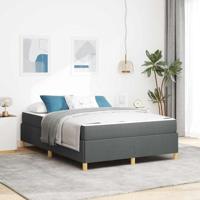 Boxspring bed Donkergrijs en Wit en Donkergrijs 140 x 200 cm - thumbnail