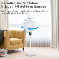Be Cool Staande ventilator 55 W LED-display, Oscillerend, Met afstandsbediening - thumbnail