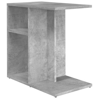 VidaXL Bijzettafel 50x30x50 cm bewerkt hout betongrijs