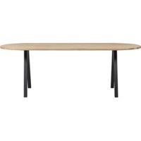 WOOOD Ovale Eettafel 'Tablo' met 2-standen poot, 220 x 90cm - thumbnail