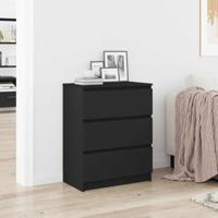 VidaXL Dressoir 60x35x76 cm bewerkt hout zwart - thumbnail