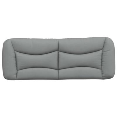 Hoofdbordkussen 120 cm stof lichtgrijs