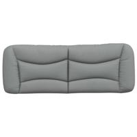 Hoofdbordkussen 120 cm stof lichtgrijs - thumbnail