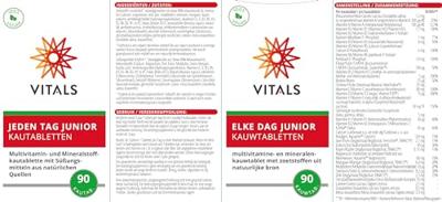 Vitals Elke Dag Junior Kauwtabletten - thumbnail