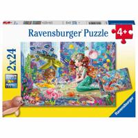 Ravensburger puzzel Betoverende zeemeerminnen 2x24 stukjes - thumbnail