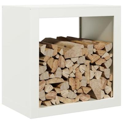 Haardhoutrek 60x40x60 cm staal wit Haardhoutrek 60x40x60 cm staal wit