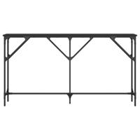Wandtafel 140x23x75 cm bewerkt hout zwart - thumbnail