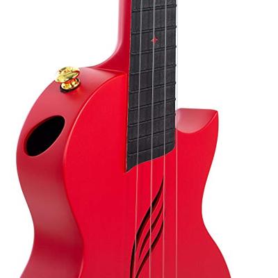 Cascha HH 2280 carbon fiber concert ukelele set rood