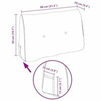 VidaXL Rugkussen taupe 80 x 24 x 50 cm stof - thumbnail