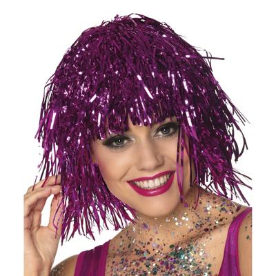 Pruik folie pink Pruik folie pink