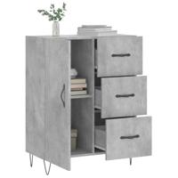 Dressoir 69,5x34x90 cm bewerkt hout betongrijs - thumbnail