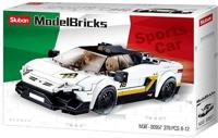 Sluban Modelbricks italiaanse supercar wit (m38-b0957) - thumbnail