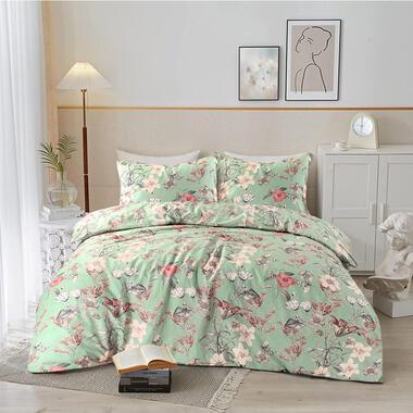 Dekbedovertrek Norah - groen - 200x200/220 cm