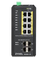 ZyXEL RGS200-12P Managed L2 Gigabit Ethernet (10/100/1000) Power over Ethernet (PoE) Zwart - thumbnail