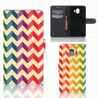 Samsung Galaxy J4 2018 Telefoon Hoesje Zigzag Multi Color - thumbnail
