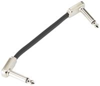 Ernie Ball 6225 Flat Ribbon Patch Cable patchkabel haaks 7.5 cm platte jacks zwart - thumbnail