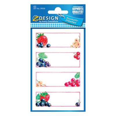 Avery huishoudetiketten, blister van 3 blad, 12 etiketten