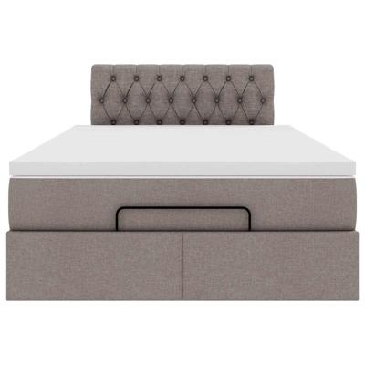 Ottoman bed met matras 90x190cm stof taupe