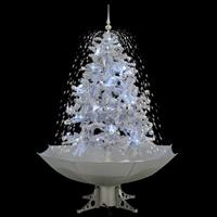 VidaXL Kerstboom sneeuwend met paraplubasis 140 cm wit - thumbnail